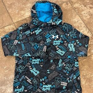 Under Armour Kids' Black and Blue Graphic Hoodie